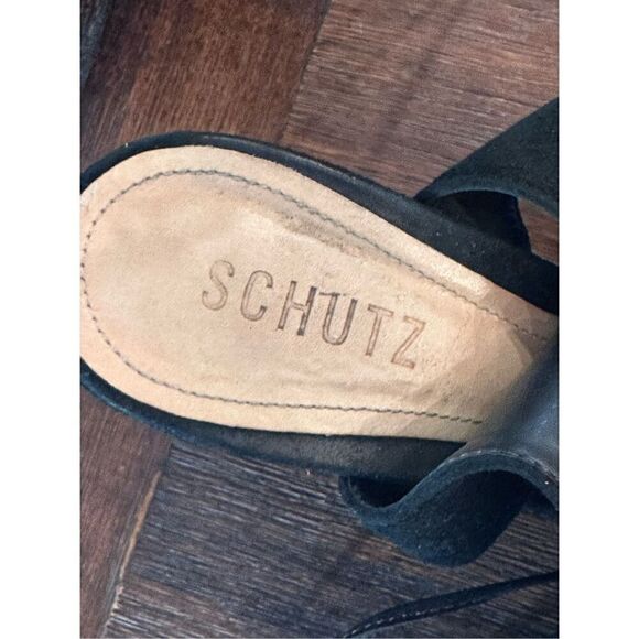 SCHUTZ Suede Darby Lace-Up Heeled Sandals - Picture 5 of 8